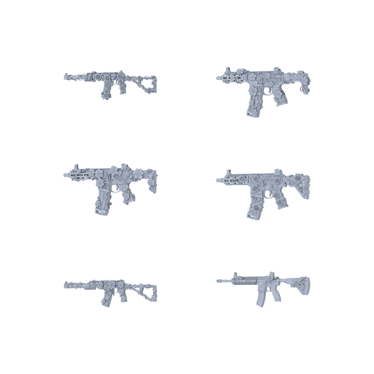 MRY-SFW LYGS261 Floral Mech Blossom Series - 6-Piece Classic AR Assault Rifle Set Modified with Gear & Blossom Elements