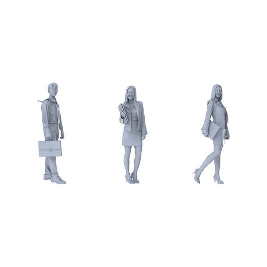 MRY-SFW LYTR489 Modern Professionals Business Office Group of 3 Miniature Car Diorama Figures Scene Props Accessories Resin
