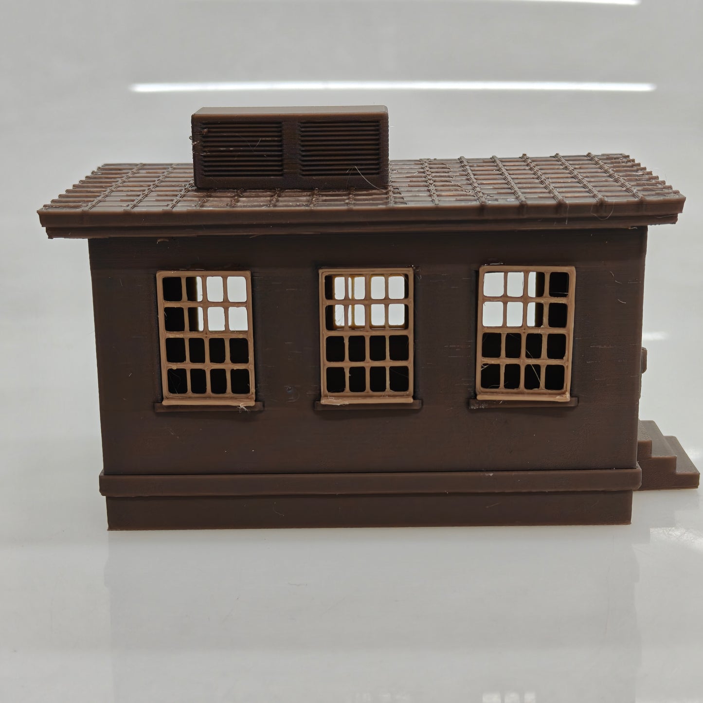 RHF0445 Flat-roof small industrial building with air conditioner Desktop Ornament Sand Table Architecture Architectural Model Miniature House Small-scale Landscaping