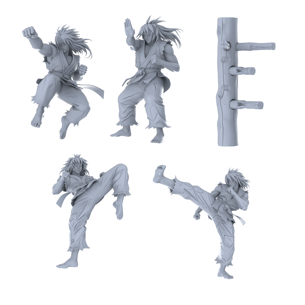 MRY-SFW LYGR461 Modern Kung Fu Muscular Men Five-Person Battle Move 2