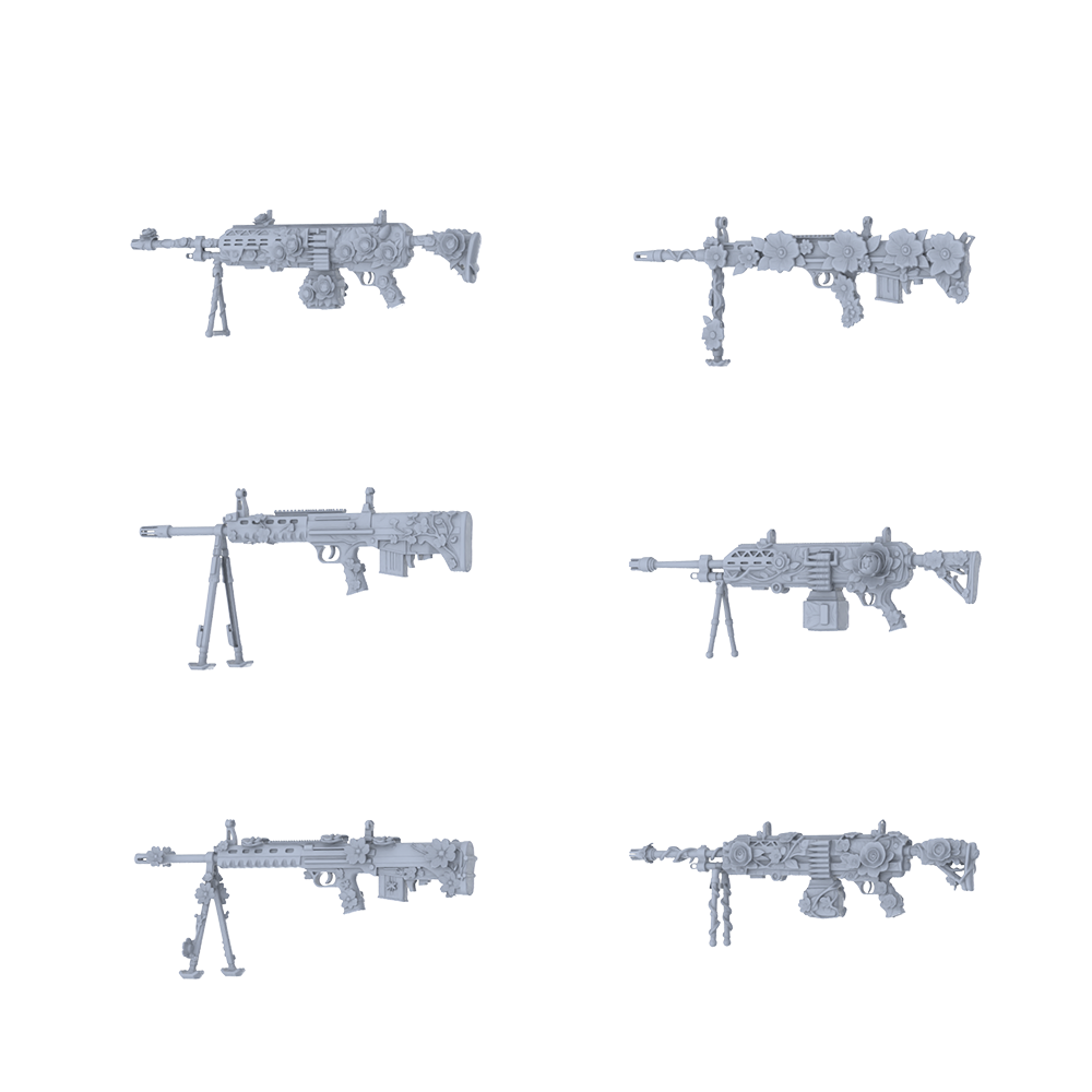 MRY-SFW LYGS179 Nature Fantasy Custom Rifle Pack - 6 Unique Rose, Small Flower & Vine Designs