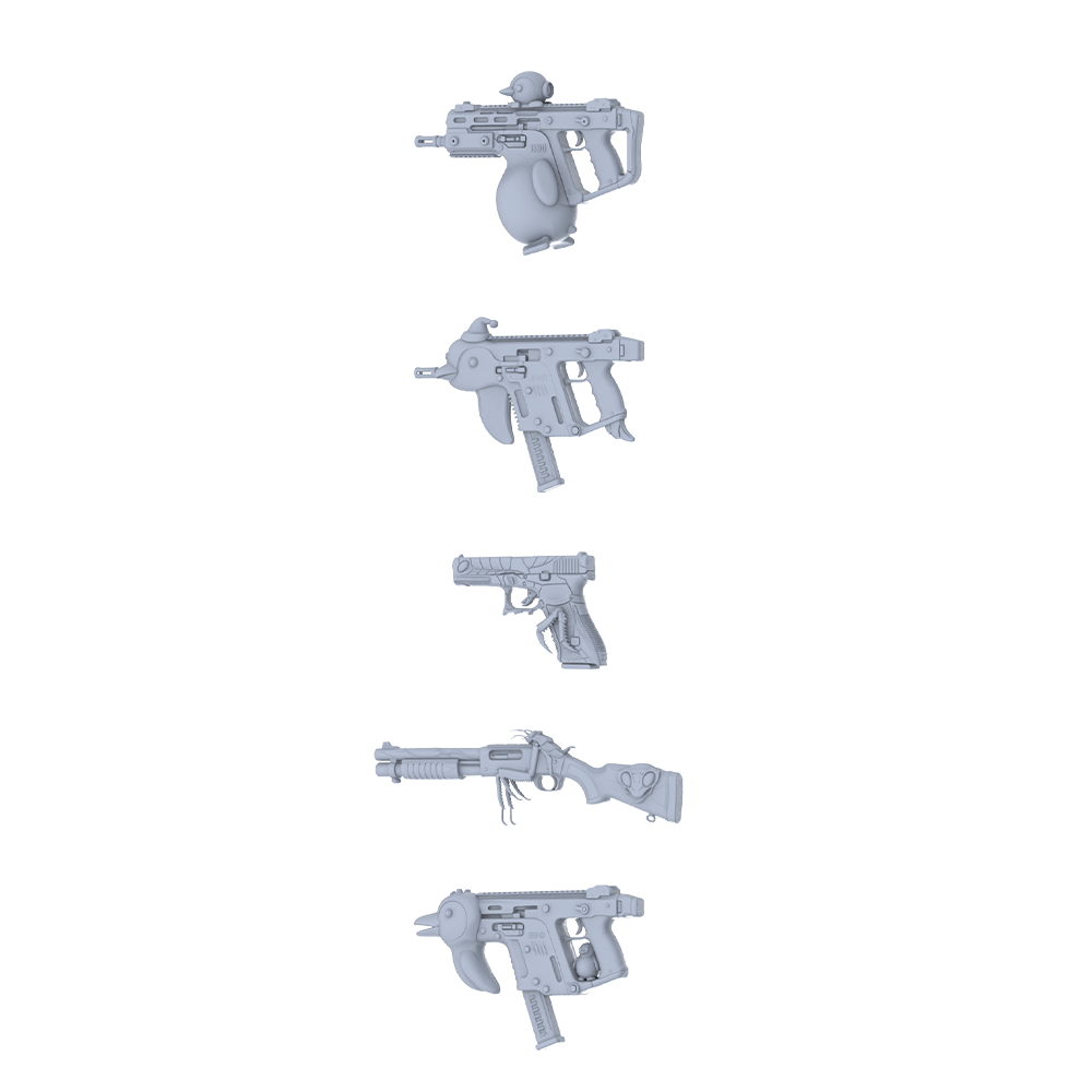 MRY-SFW LYGS346 Whimsical Totem Series - 5-Piece Custom Tactical Firearm Set Modified with Full Cute Bird & Bionic Elements