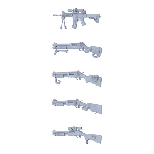 MRY-SFW LYGS214 Kawaii Fantasy Custom Firearm Pack - 5 Unique Monkey/Tail/Paw Designs
