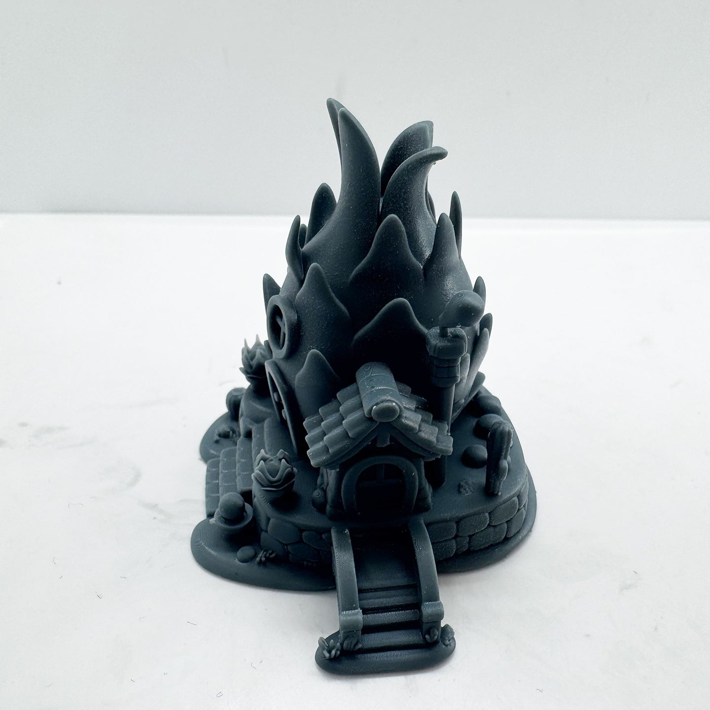 LYTS190 Dragon Fruit House Miniature Model - 3D Printed Fairy Tale Diorama Decor Ornament