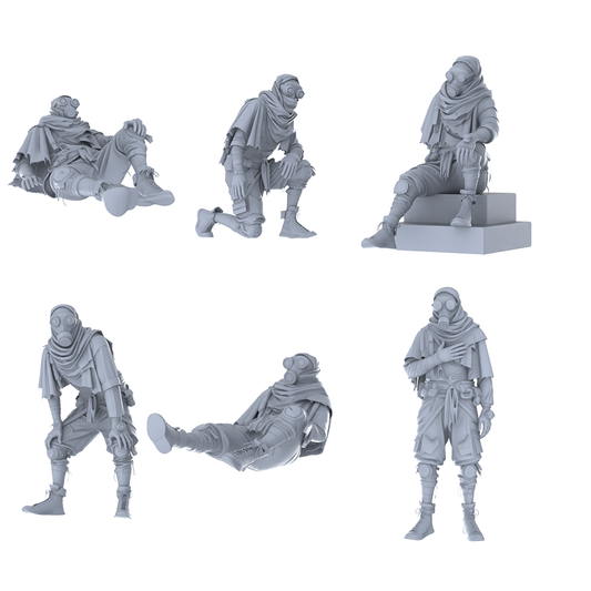 MRY-SFW LYGR479 Sci-Fi Post-Apocalyptic Scavenger Six-Person Daily Routine 2