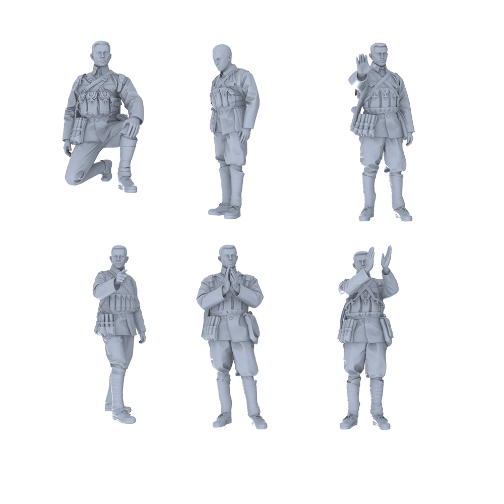 MRY-SFW LYGR520 Historical People's Liberation Army Six-Person Command Group