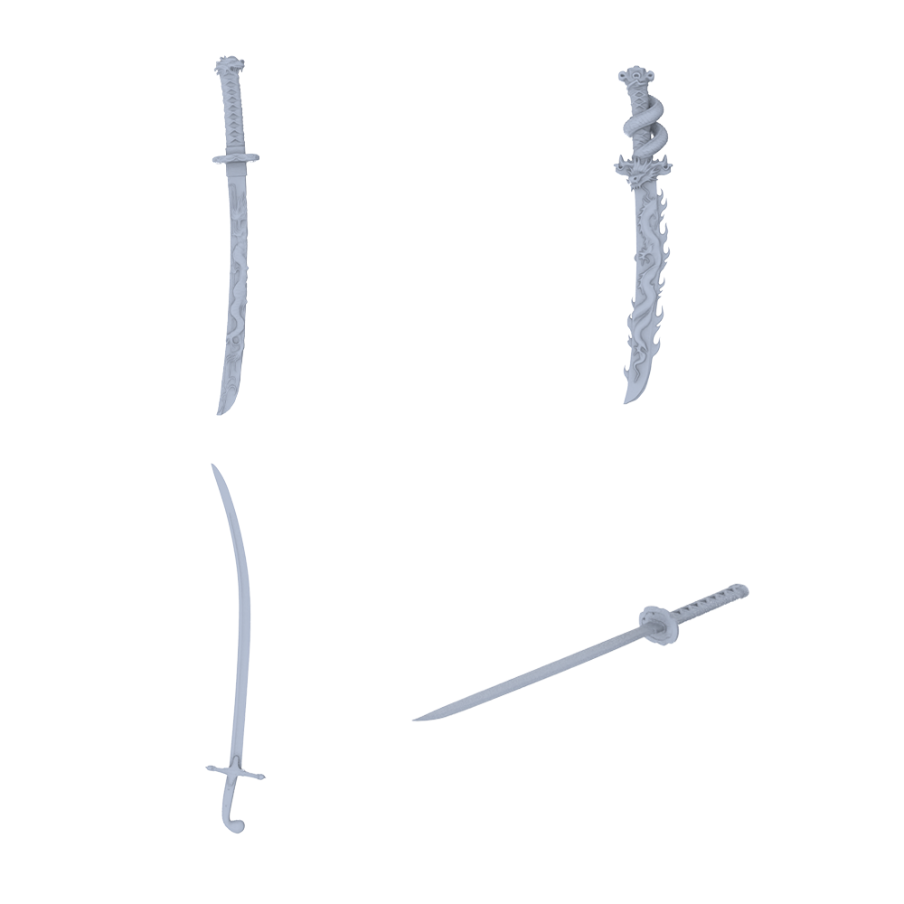 MRY-SFW LYGS366 Modern Sword Model 4 pcs