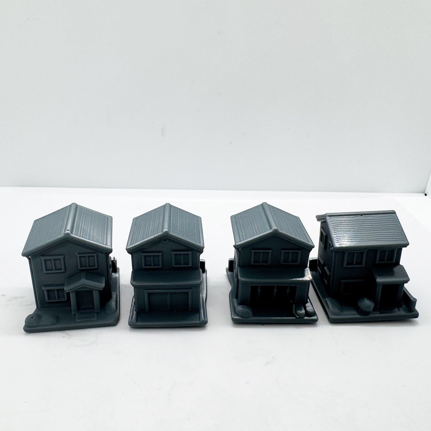LYTS171 3D Printed American Residential Model Set - Miniature Building Scene Decor