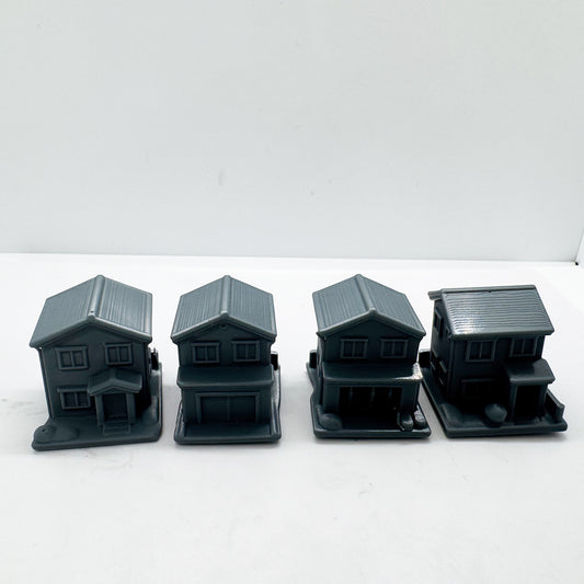 LYTS171 3D Printed American Residential Model Set - Miniature Building Scene Decor