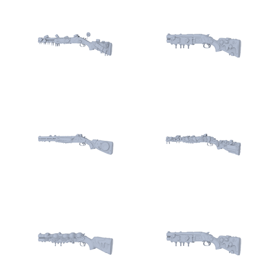 MRY-SFW LYGS058 Berry & Mineral Modified Lever-Action Rifle Collection - 6 Decorative Models