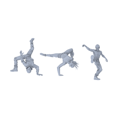 Yao's Studio LYTR135  Urban Sanitation Work Scene Resin Miniature Model 4-Figure Set - Sanitation Workers Unpainted DIY Model Painting Urban Scene Decor 1set