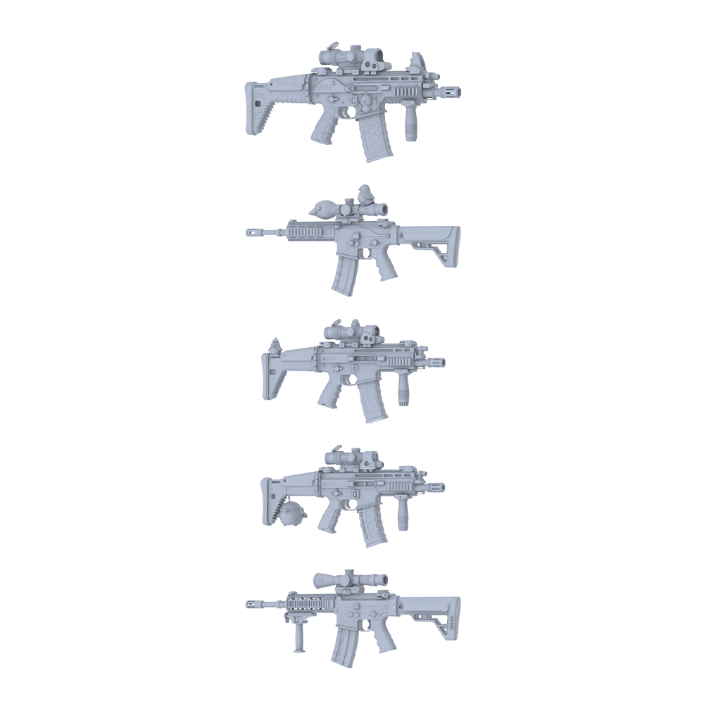 MRY-SFW LYGS360 Whimsical Totem Series - 5-Piece Custom Tactical Rifle Set Modified with Full Cute Bird & Cartoon Elements