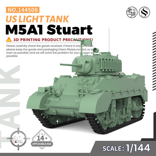 SSMODEL 144508 1/144 Military Model Kit US M5A1 Stuart Light Tank V1.7
