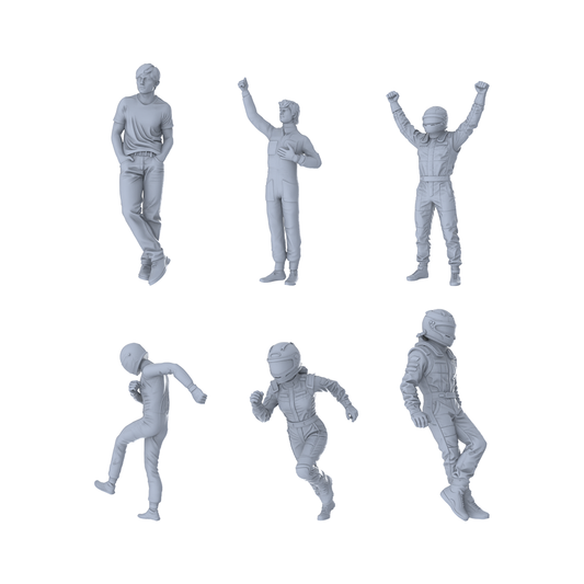 MRY-SFW LYTR390  Racing 6-Pack, Ideal Racing, Tabletop Painting Miniature Car Diorama Figures Scene Props Accessories Resin