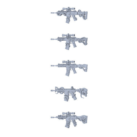 MRY-SFW LYGS307 Spike Sea Monster Series - 5-Piece Sci-Fi Shotgun Rifle Set Modified with Spike & Sea Creature Elements