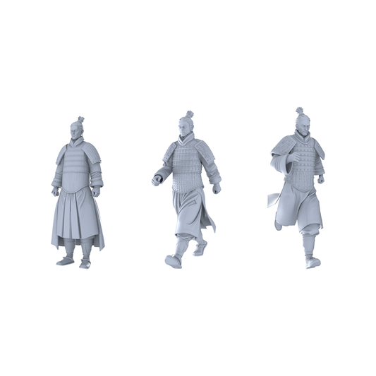 MRY-SFW LYGR225 Terracotta Army historical theme war chess resin white blank model miniature soldier scene character hand figure