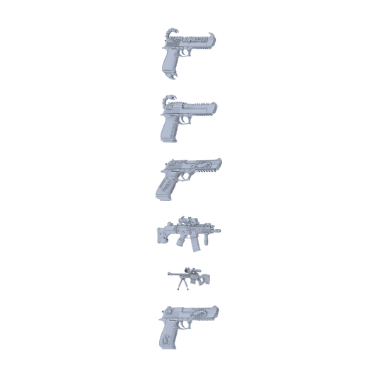 MRY-SFW LYGS157 Scorpion & Rune Modified Tactical Gun Collection - 6 Decorative Models