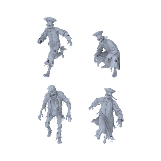 MRY-SFW LYGR107 Zombie resin white model miniature soldier character model scene character figure hand painted