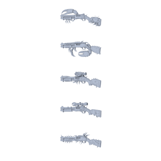 MRY-SFW LYGS305 Spike Sea Monster Series - 5-Piece Sci-Fi Shotgun Rifle Set Modified with Spike & Sea Creature Elements