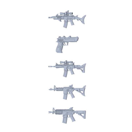 MRY-SFW LYGS229 Contrast Fantasy Custom Firearm Pack - 5 Unique Cat Paw Grip/Shark Tooth/Fin Designs