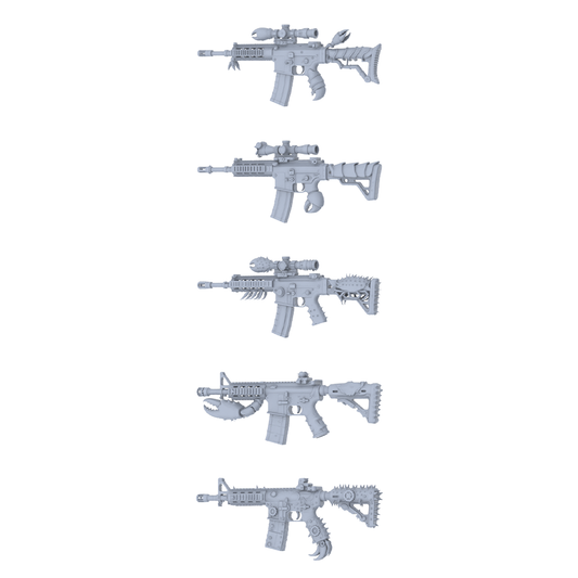 MRY-SFW LYGS285 Deep Sea Claw Series - 5-Piece Sci-Fi Assault Rifle Set Modified with Crab Claw Elements