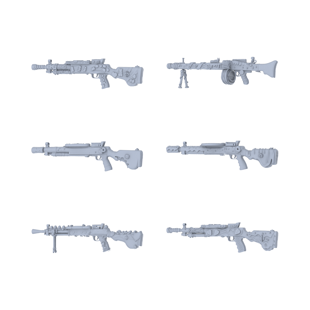 MRY-SFW LYGS087 Mineral & Vine Modified Tactical Rifle Collection - 6 Decorative Models