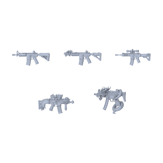 MRY-SFW LYGS107 Chinese Fantasy Custom Tactical Weapon Pack - 5 Unique Dragon Head & Body Designs