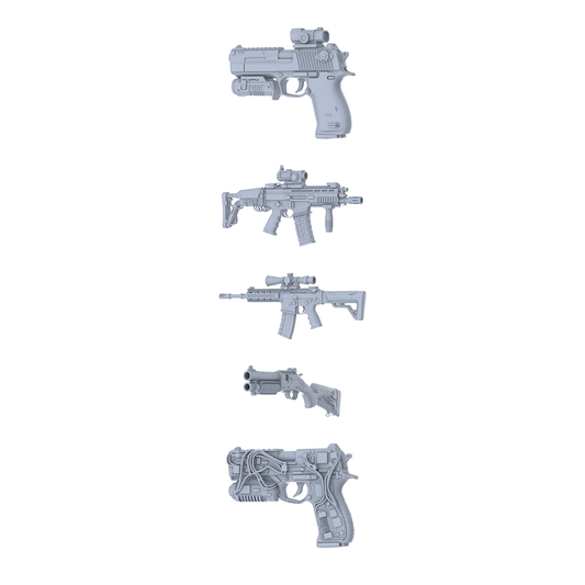 MRY-SFW LYGS153 Biopunk Fantasy Custom Compact Weapon Pack - 5 Unique Tube & Tactical Accessory Designs
