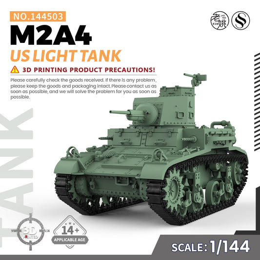 SSMODEL 144503 1/144 Military Model Kit US M2A4 Light Tank V1.7
