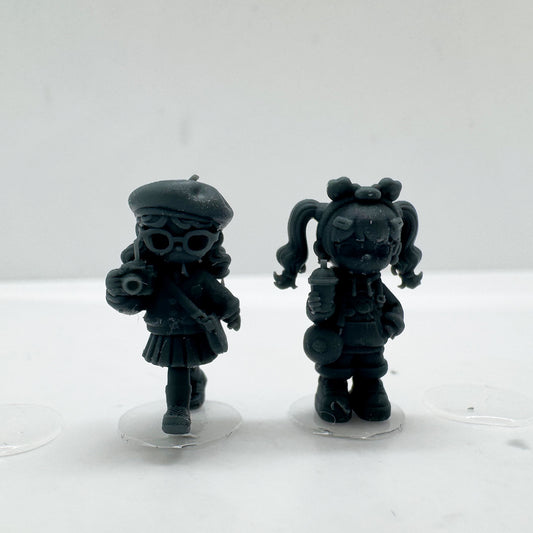 MRY-SFW MRY-SFW LYTS145 3D Printed Cute Q Style Girls School Casual Style Trendy Figurine Models for Collection Display HO Scale