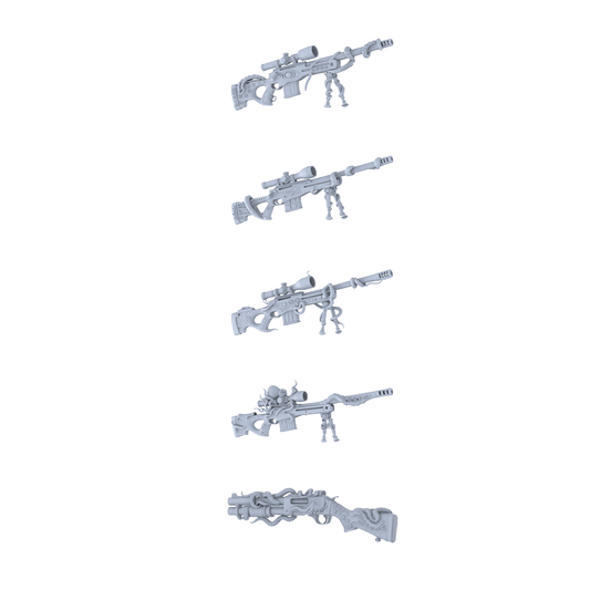 MRY-SFW LYGS312 Cthulhu Totem Series - 5-Piece Sci-Fi Sniper Rifle Set Modified with Full Octopus Shape Elements