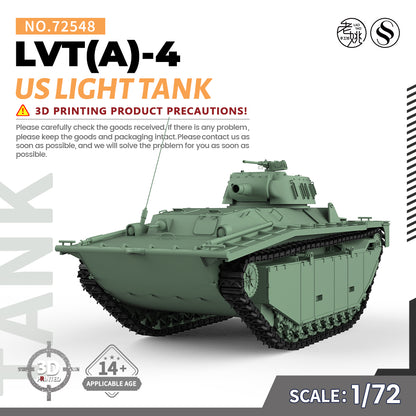 SSMODEL 548 Military Armoured Model Kit US LVT A-4 LIGHT TANK