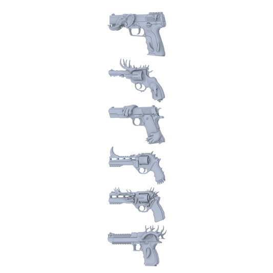 MRY-SFW LYGS268 Floral Beast Spirit Series - 6-Piece Classic Pistol Set Modified with Fierce Beast Elements