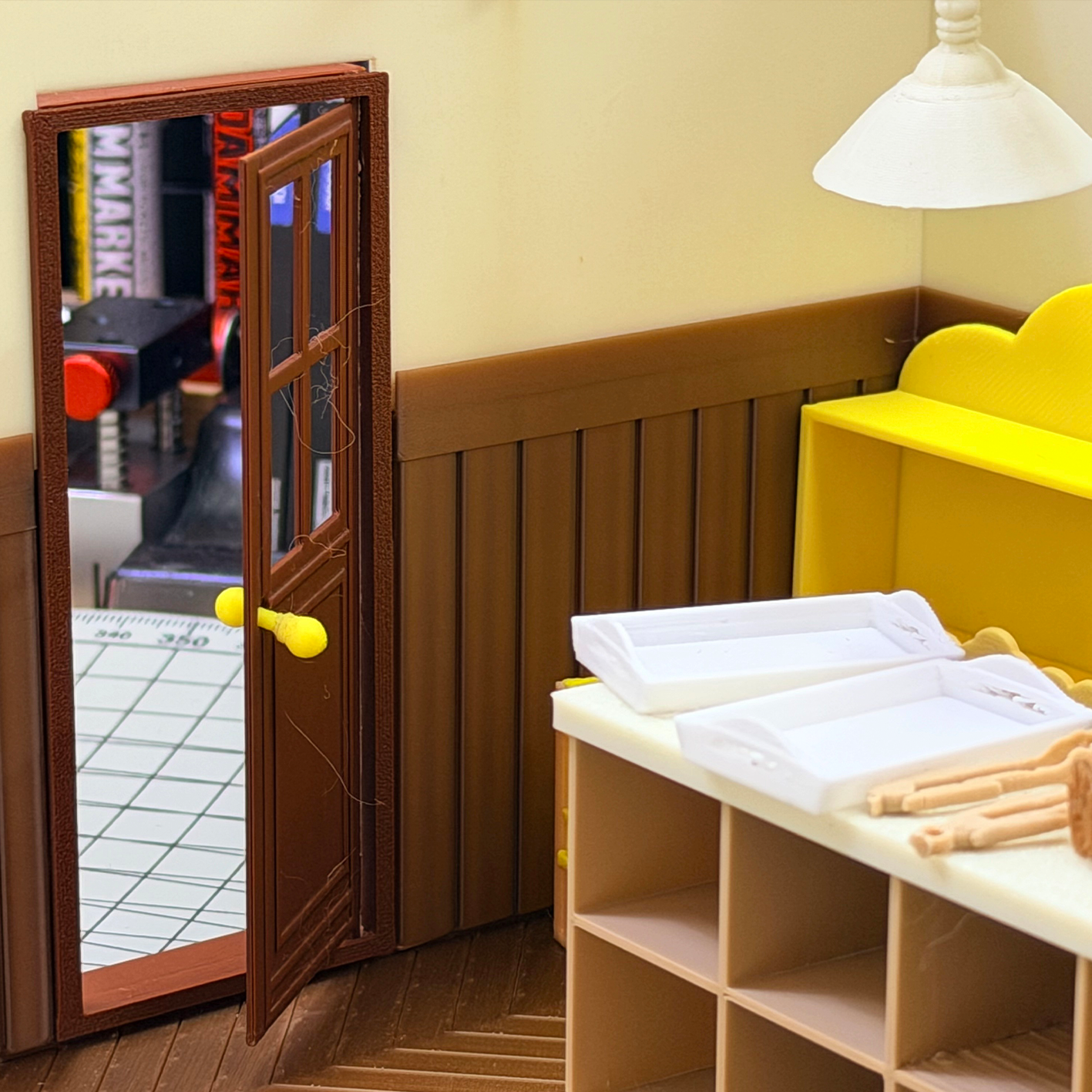 RHF283 Bakery Scene Full Set Bakery Scene SetFood Toy Accessories Dollhouse AccessoriesShop Scene Props