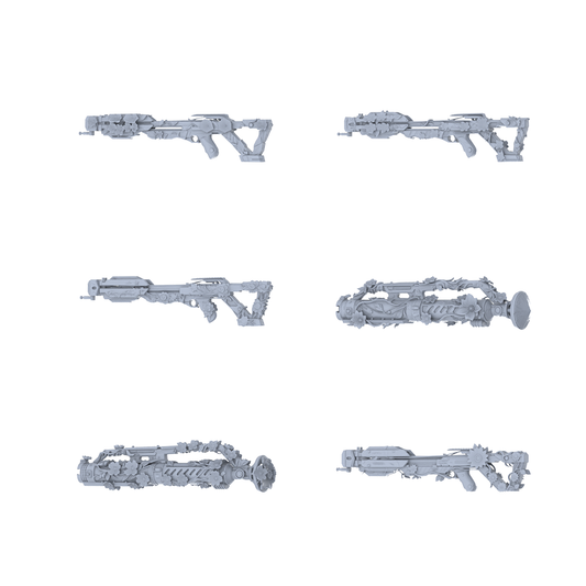 MRY-SFW LYGS169 Blooming Battlefield-Themed Modified Tactical Gun Set - 6 Gentle Fantasy Variants (Untextured)