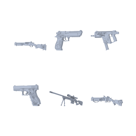 MRY-SFW LYGS117 Wild West Beast-Themed Modified Compact Gun Set - 6 Western Variants (Untextured)