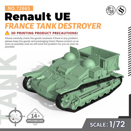 SSMODEL 665 Military Armoured Model Kit France Renault UE Tank Destroyer