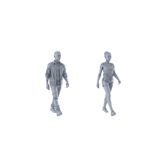 Yao's Studio LYTR338  Unpainted Miniature 6-Piece Urban Figures Set, Ideal for Street Scene & Painting Miniatures Diorama Resin Figures