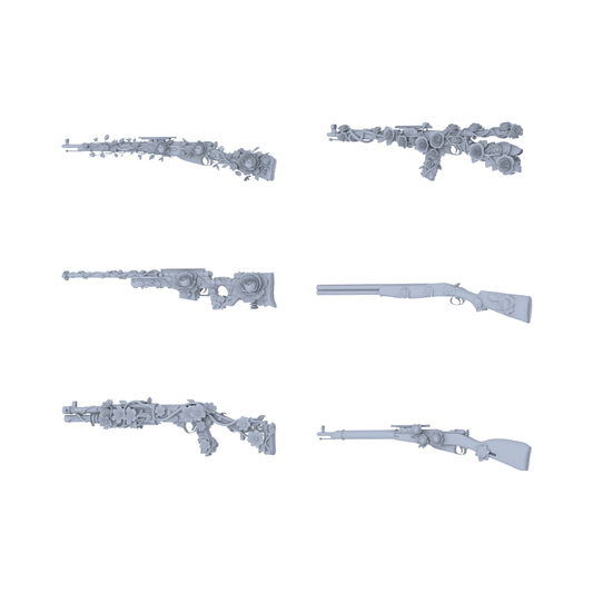 MRY-SFW LYGS240 Rose Collection-Themed Modified Classic Firearm Set - 6 Romantic Fantasy Variants (Untextured)