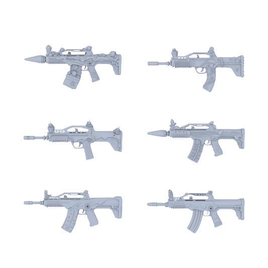 MRY-SFW LYGS052 Fruit & Icing Modified Bullpup Rifle Collection - 6 Decorative Models
