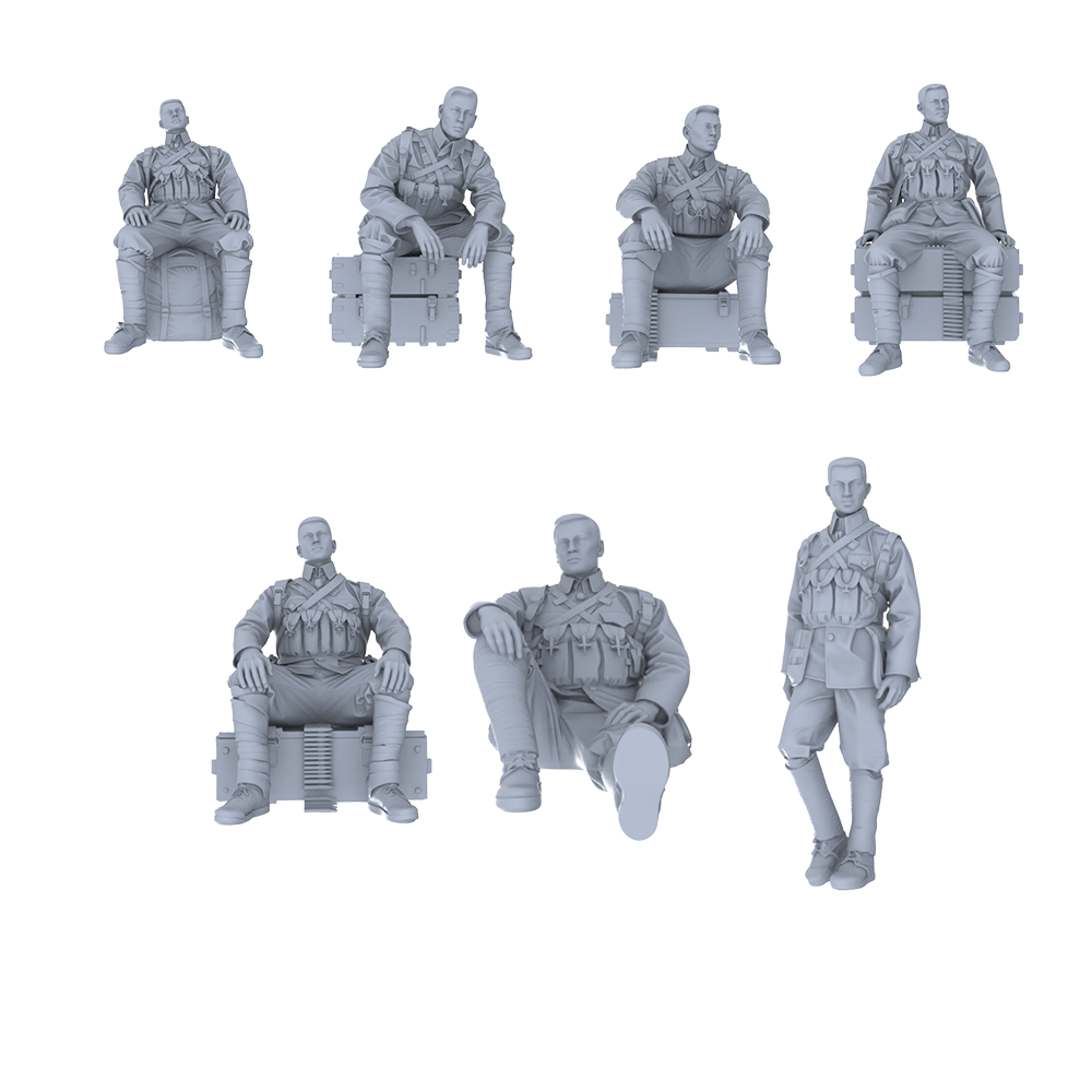 MRY-SFW LYGR518 Historical People's Liberation Army Seven-Person Rest Group