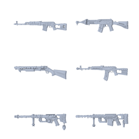 MRY-SFW LYGS063 Berry & Icing Modified Vintage/Tactical Rifle Collection - 6 Decorative Models