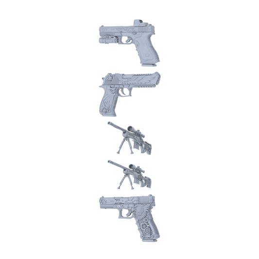 MRY-SFW LYGS218 Eagle Machine Modified Firearm Collection - 5 Decorative Models