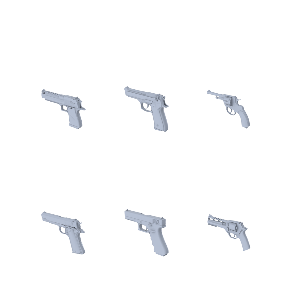 MRY-SFW LYGS011 Modern Urban Agent - 6 Classic Self-Defense Pistol Set