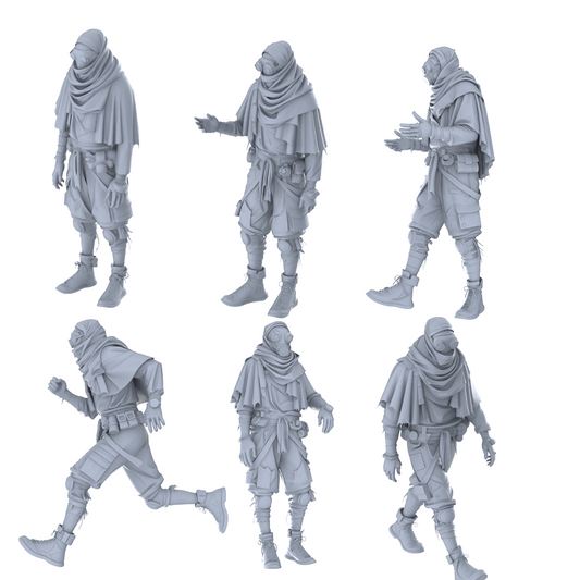 MRY-SFW LYGR478 Sci-Fi Post-Apocalyptic Scavenger Six-Person Daily Routine