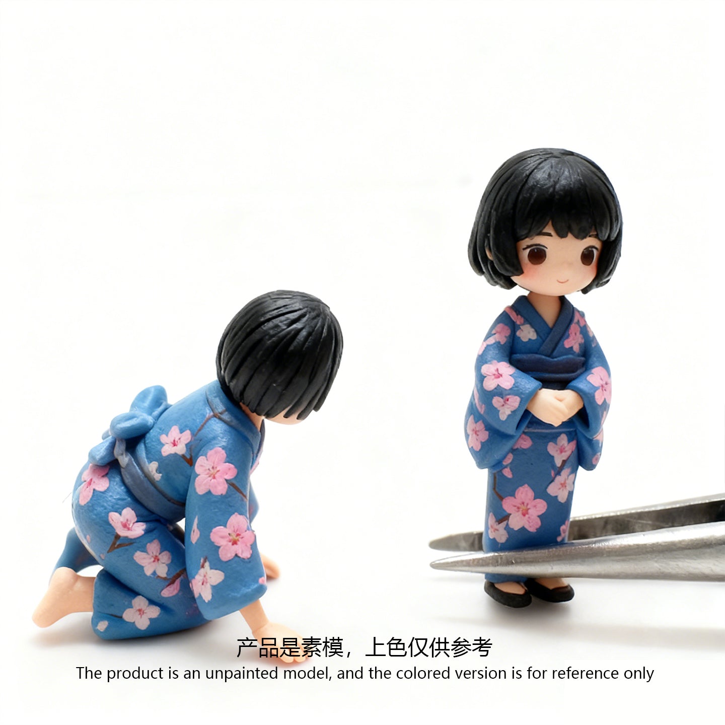 MRY-SFW MRY-SFW LYTS144 3D Printed Miniature Kimono Figures - Standing & Crawling Poses Diorama Scene Model Decoration Accessories HO Scale