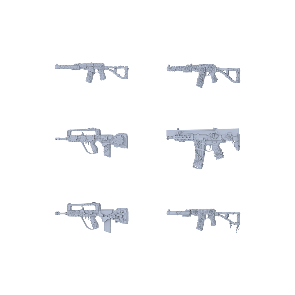 MRY-SFW LYGS262 Floral Blossom Series - 6-Piece Modern Submachine Gun Set Modified with Blossom Elements