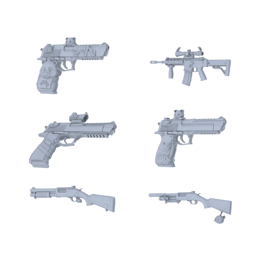 MRY-SFW LYGS191 Kawaii Fantasy Custom Firearm Pack - 6 Unique Panda & Bear Cub Designs