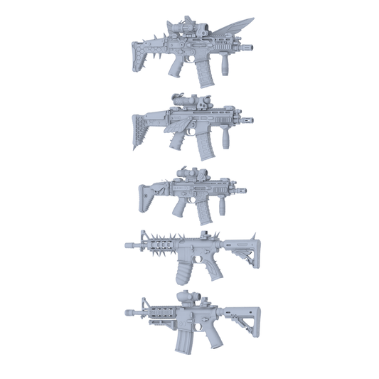 MRY-SFW LYGS354 Alien Bug Totem Series - 5-Piece Custom Tactical Rifle Set Modified with Full Bionic/Bug Carving Elements