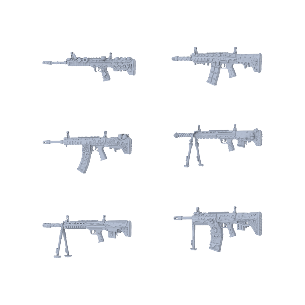 MRY-SFW LYGS094 Candy & Icing Modified Short Rifle Collection - 6 Decorative Models